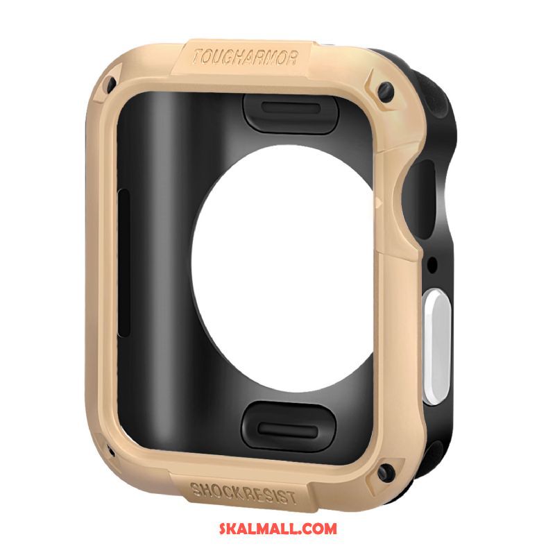 Apple Watch Series 5 Skal Fallskydd Orange Tillbehör Frame Silikon Till Salu