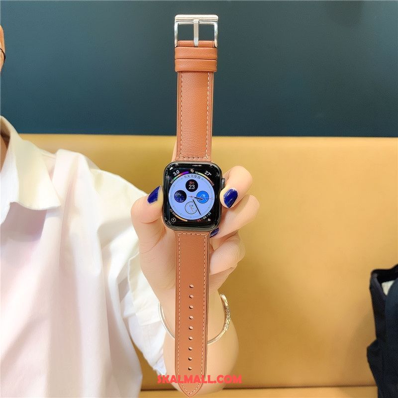 Apple Watch Series 5 Skal Läder Grön Silikon Fodral Till Salu