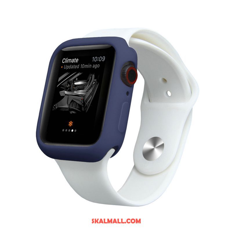 Apple Watch Series 5 Skal Mjuk Candy Färg Purpur Silikon All Inclusive Fodral Rea