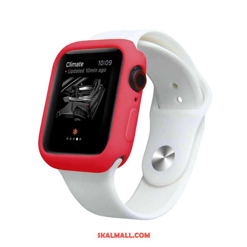 Apple Watch Series 5 Skal Mjuk Candy Färg Purpur Silikon All Inclusive Fodral Rea