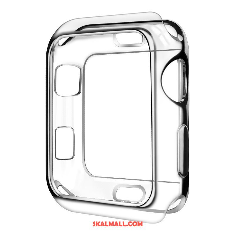 Apple Watch Series 5 Skal Slim Transparent Plating Röd Mjuk Rea