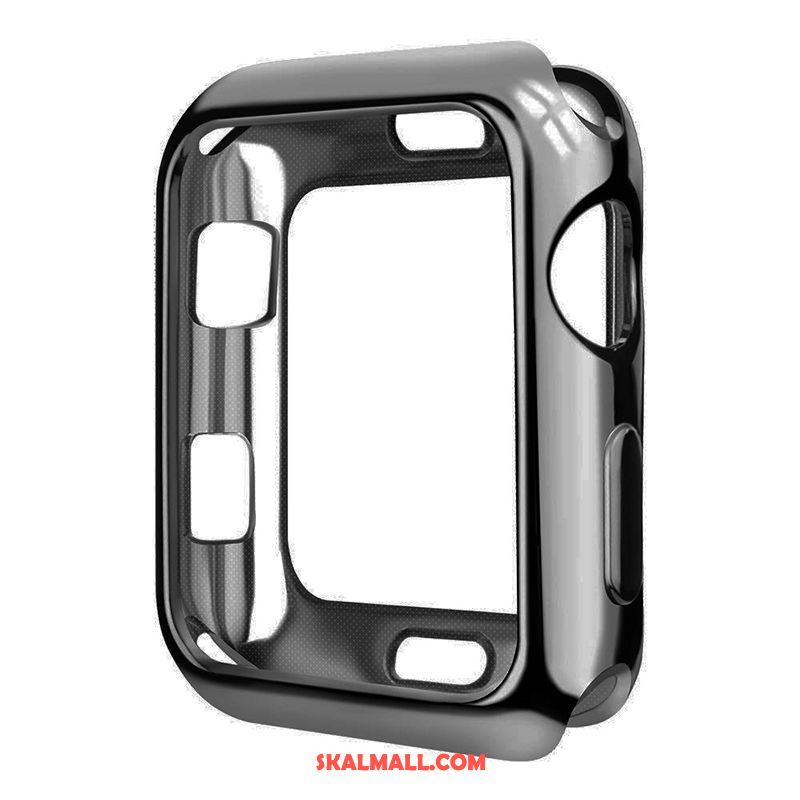 Apple Watch Series 5 Skal Slim Transparent Plating Röd Mjuk Rea