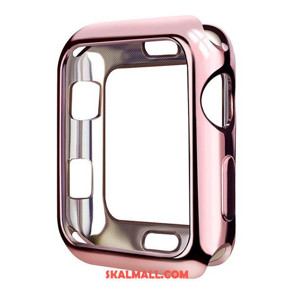 Apple Watch Series 5 Skal Slim Transparent Plating Röd Mjuk Rea