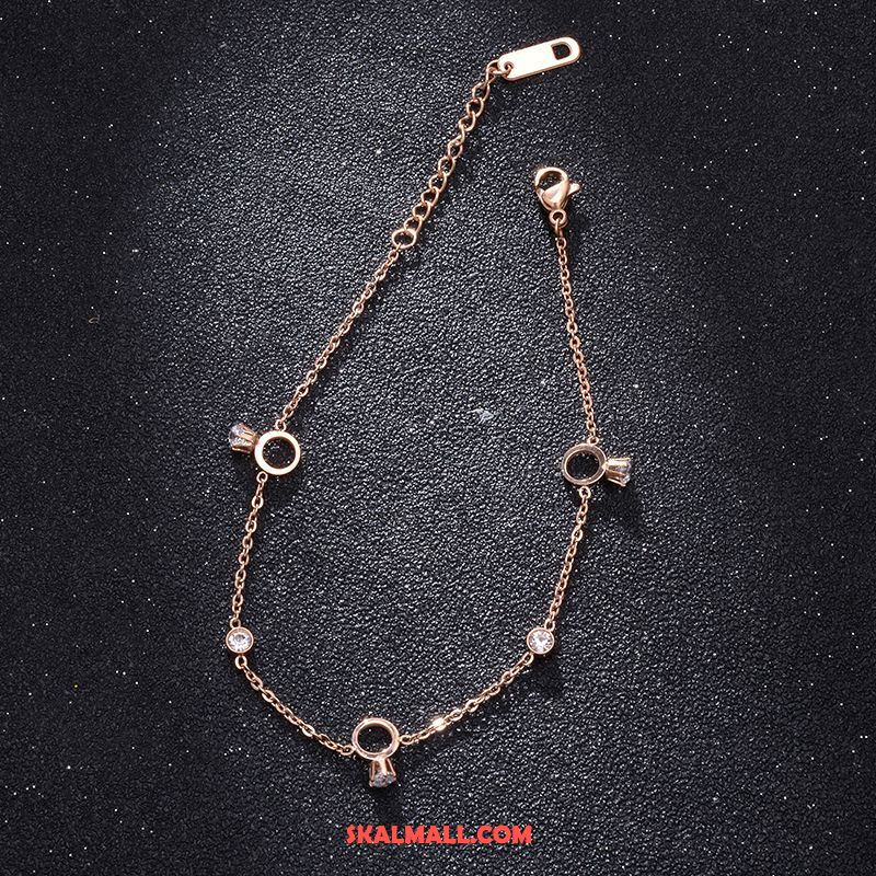 Armband Dam Kvinna Rosa Guld Kyla Enkel Fjäril Billig