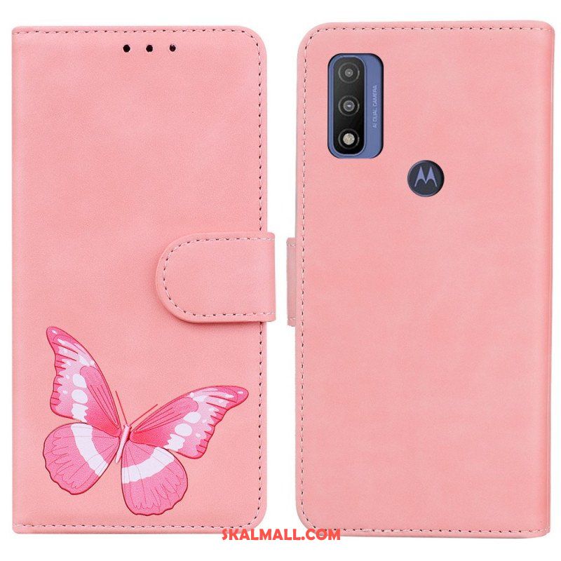 Fodral Moto E40 / E30 / E20 Skin-touch Butterfly