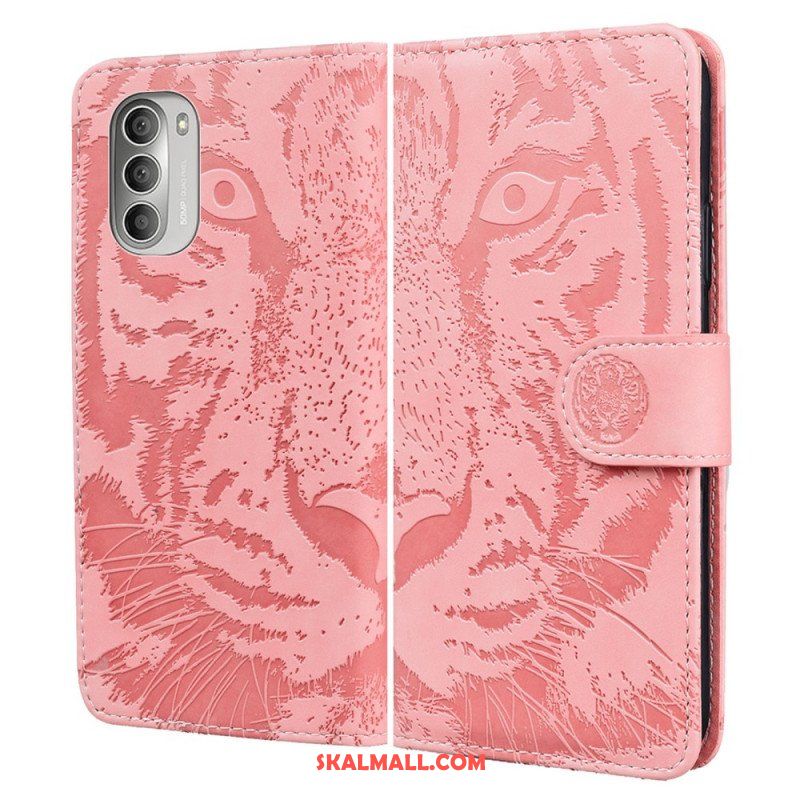 Fodral Moto G51 5G Tiger Face Print