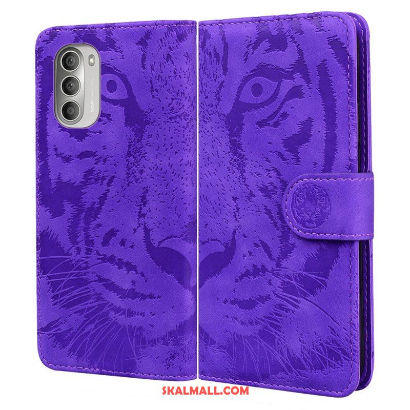 Fodral Moto G51 5G Tiger Face Print