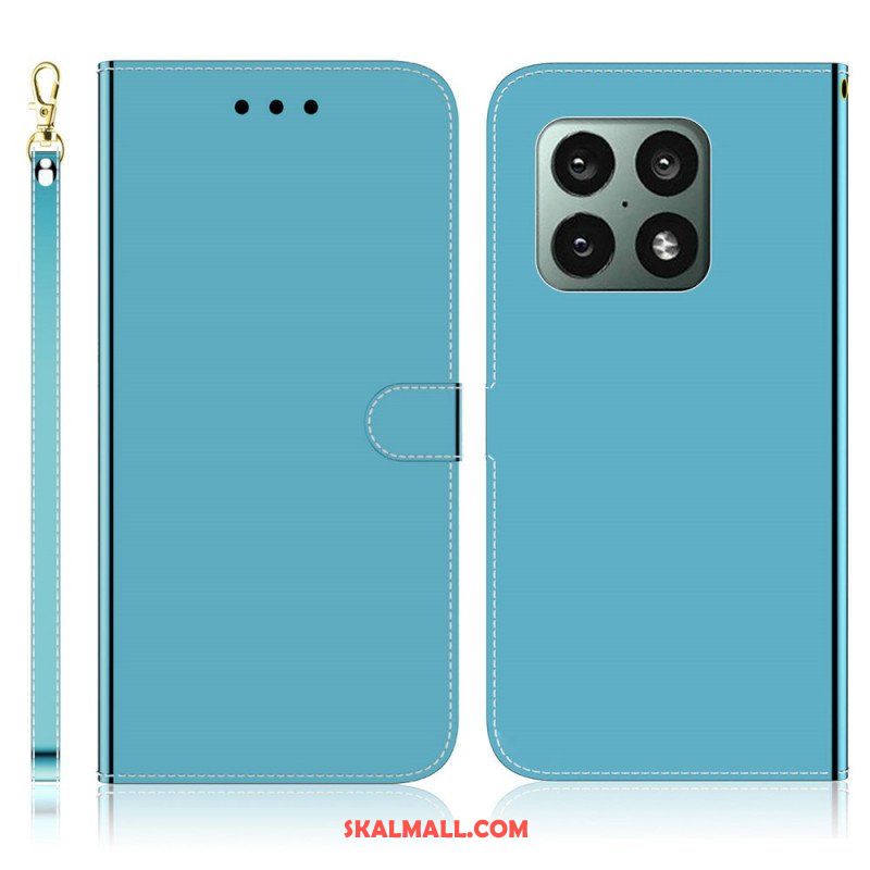 Fodral OnePlus 10 Pro 5G Spegelskydd I Konstläder