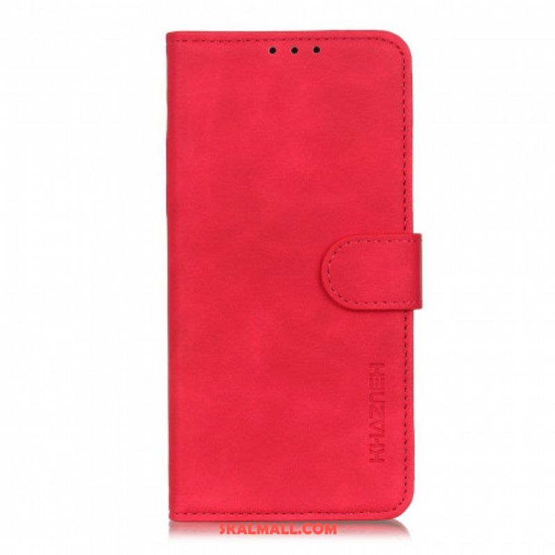 Fodral Oppo A15 Matt Vintage Lädereffekt Khazneh