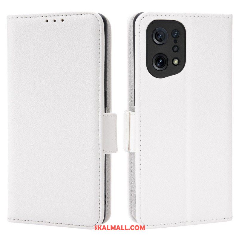 Fodral Oppo Find X5 Folio-fodral Flap Double Nya Färger