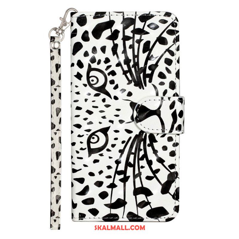 Fodral Samsung Galaxy A14 / A14 5G Med Kedjar Strappy Leopard