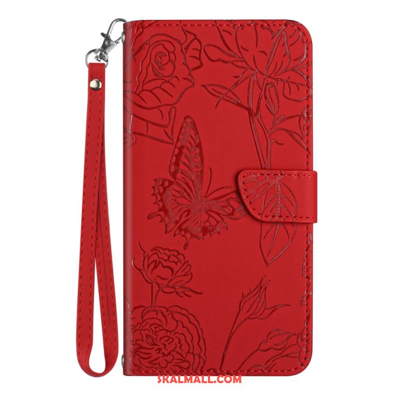 Fodral Samsung Galaxy A16 5g Imprint Fjäril Med Rem