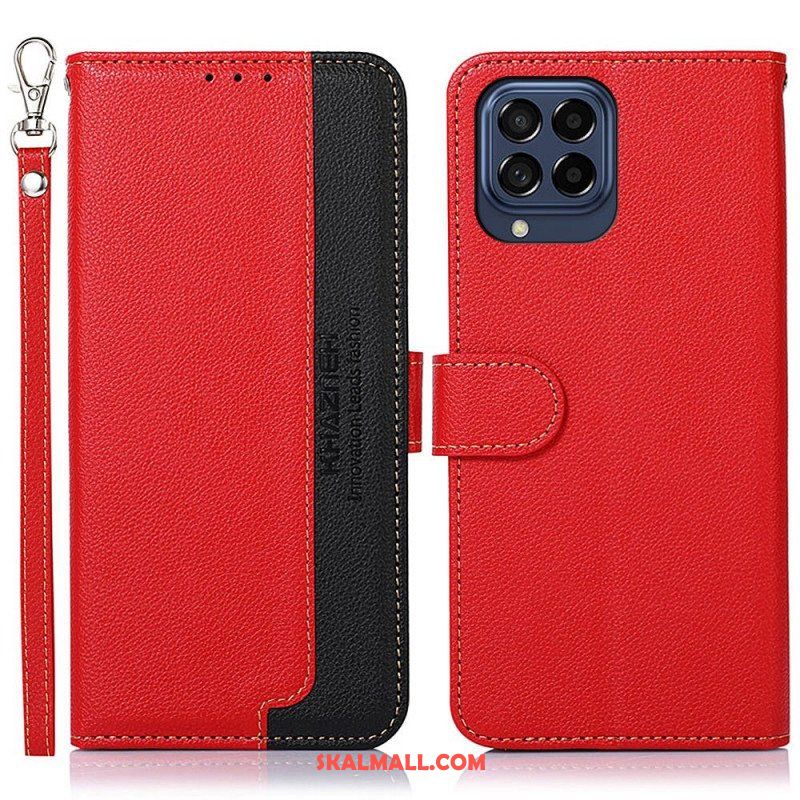 Fodral Samsung Galaxy M53 5G Lychee Style Rfid Khazneh