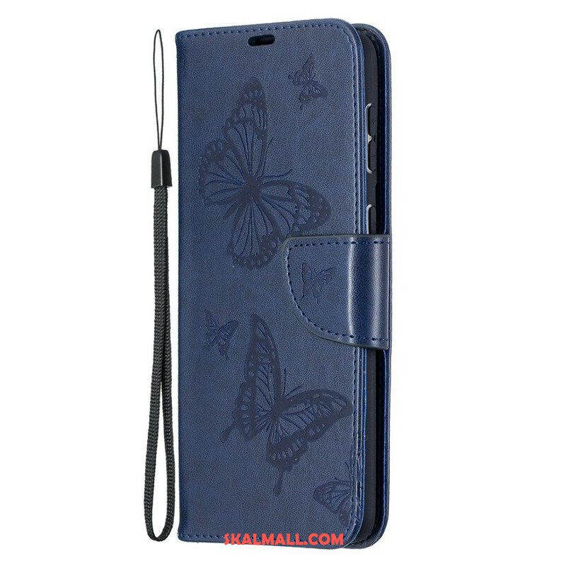 Fodral Samsung Galaxy S21 Plus 5G Folio-fodral Fjärilar Och Oblique Flap