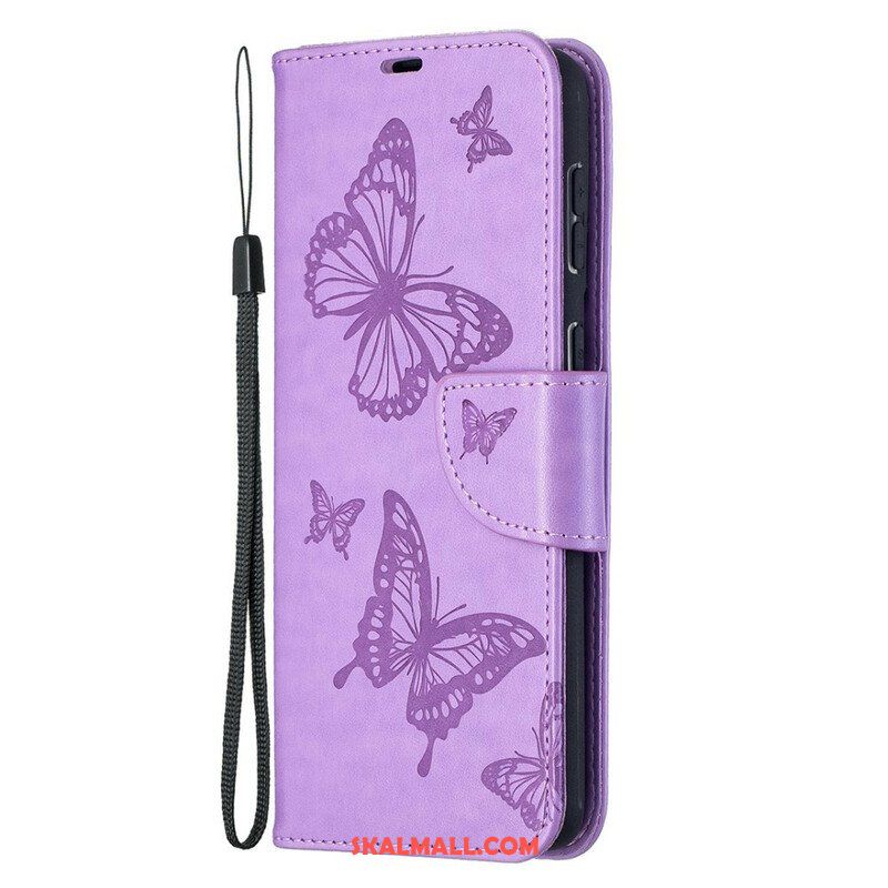 Fodral Samsung Galaxy S21 Plus 5G Folio-fodral Fjärilar Och Oblique Flap