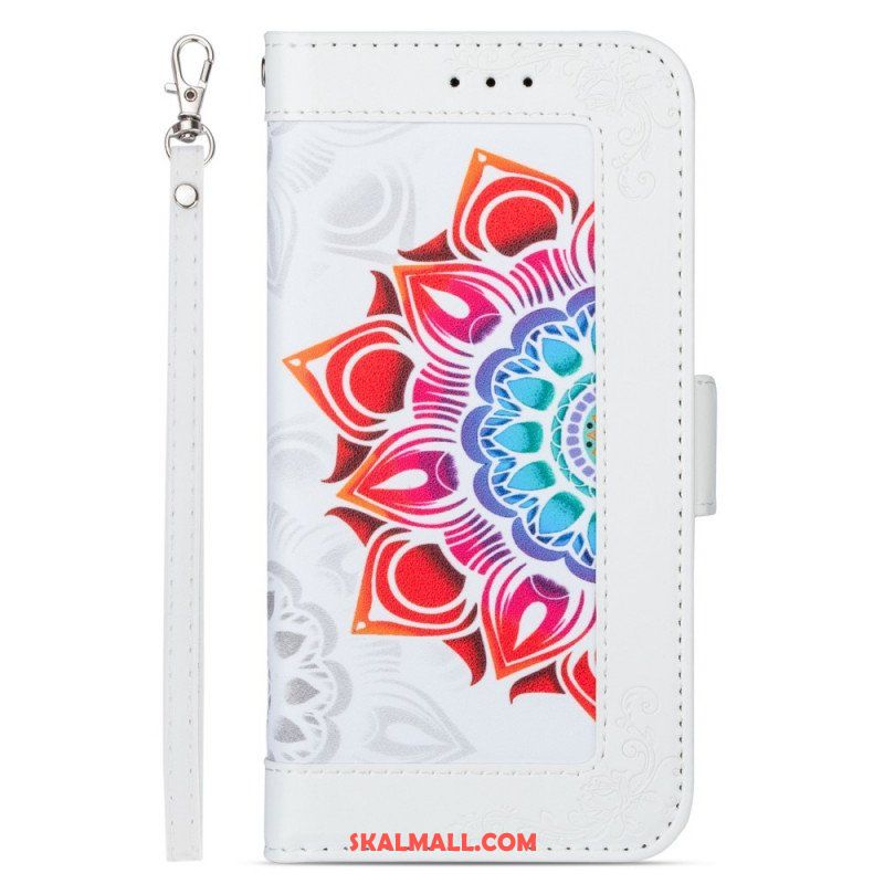 Fodral Samsung Galaxy S22 5G Med Kedjar Strappy Mandala Dekoration