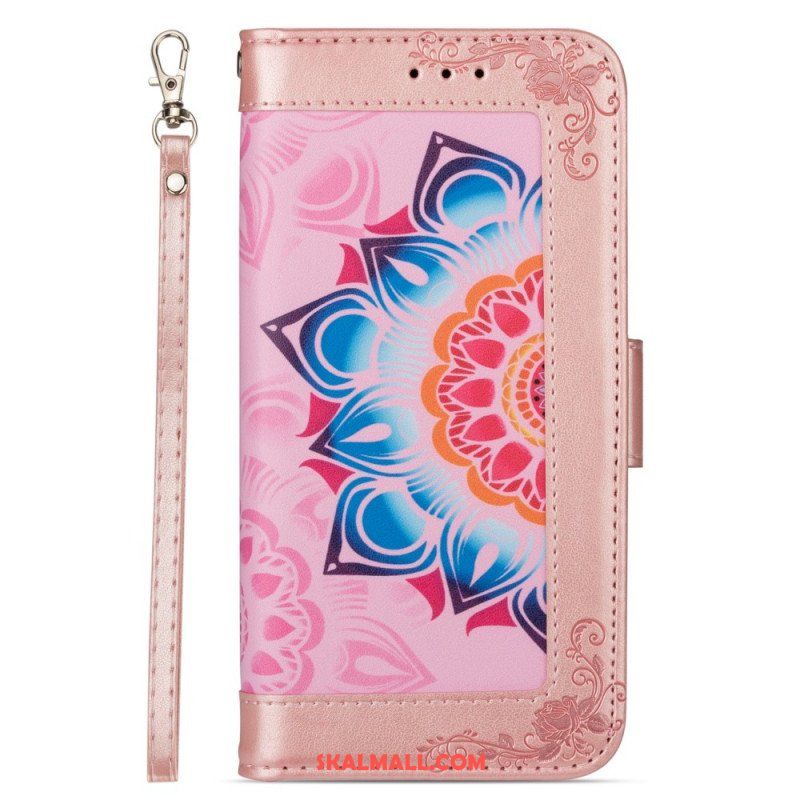 Fodral Samsung Galaxy S22 5G Med Kedjar Strappy Mandala Dekoration