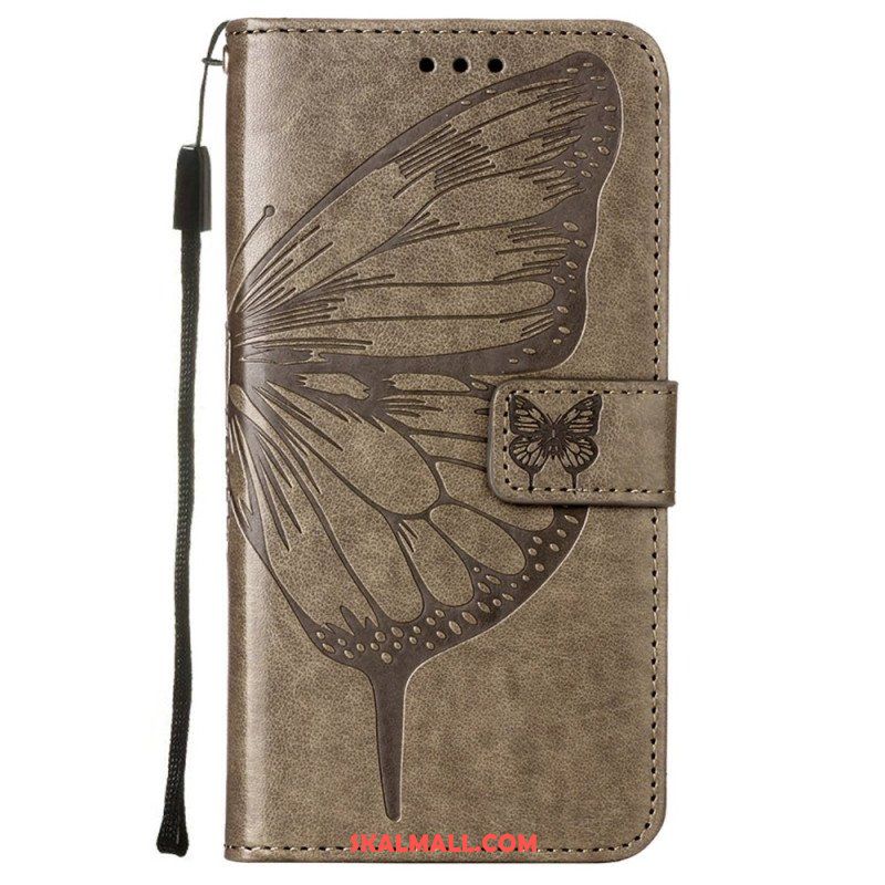 Fodral Samsung Galaxy S23 5G Butterfly Design Med Lanyard
