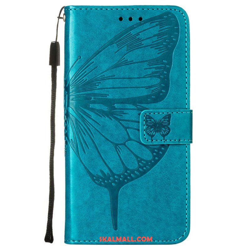 Fodral Samsung Galaxy S23 5G Butterfly Design Med Lanyard