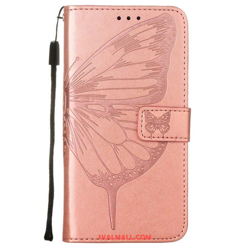 Fodral Samsung Galaxy S23 5G Butterfly Design Med Lanyard