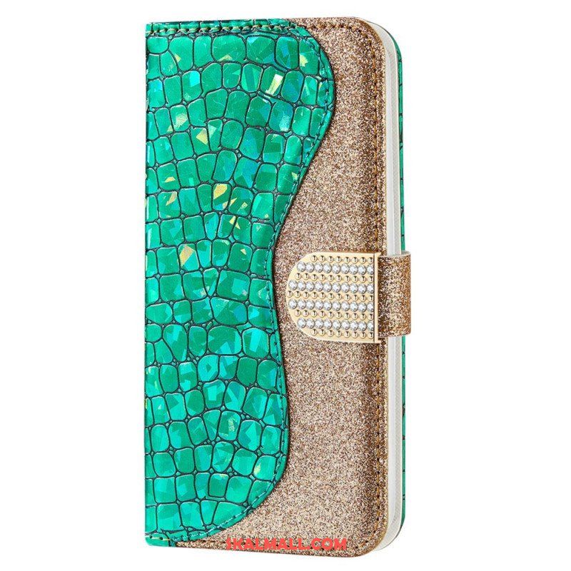 Fodral Samsung Galaxy S23 Ultra 5G Krokodil Diamanter