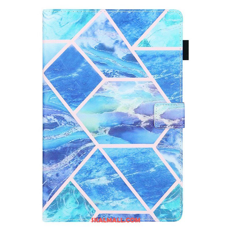 Fodral Samsung Galaxy Tab A7 Lite Marmor Geometri Design