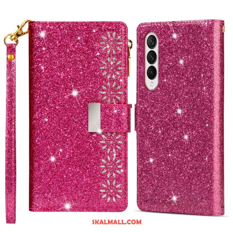 Fodral Samsung Galaxy Z Fold 4 Ultra Sequined Med Rem