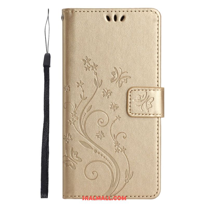 Fodral Xiaomi 14t Blommig Med Rem