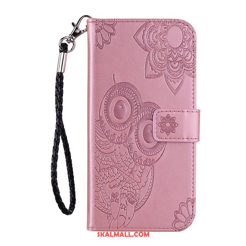 Fodral Xiaomi Redmi Note 10 / 10S Uggla Mandala Och Lanyard