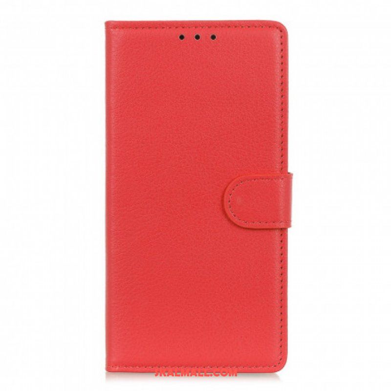 Fodral Xiaomi Redmi Note 10 5G Traditionellt Litchi Konstläder