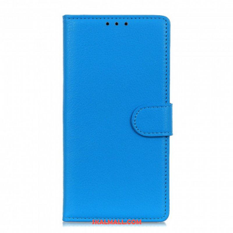 Fodral Xiaomi Redmi Note 10 5G Traditionellt Litchi Konstläder