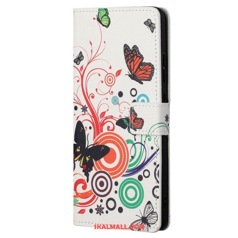 Fodral Xiaomi Redmi Note 11 / 11S Fjärilar Och Blommor