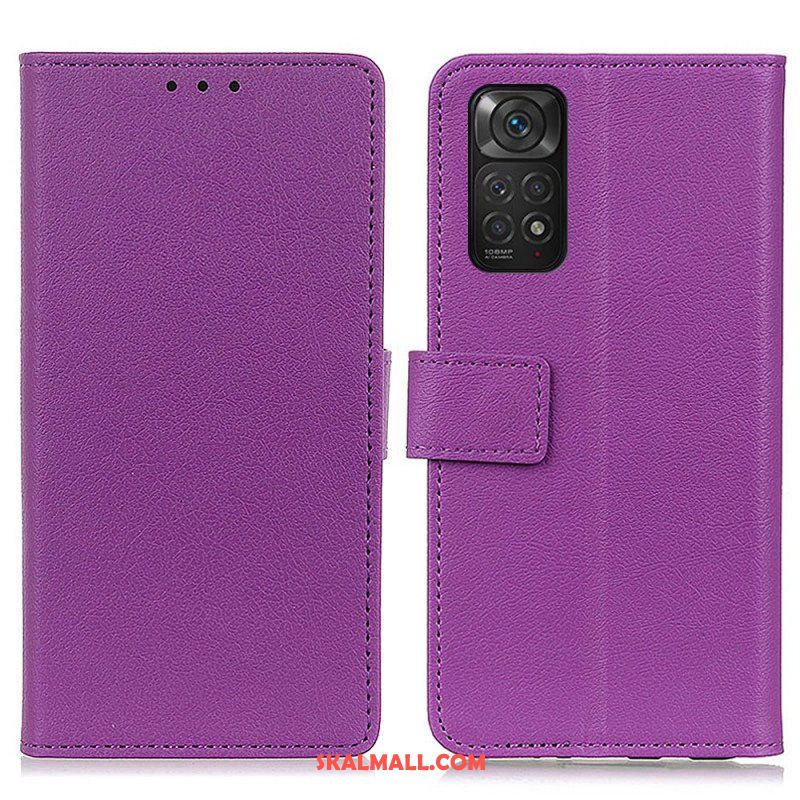 Fodral Xiaomi Redmi Note 11 / 11S Premium Litchi Konstläder