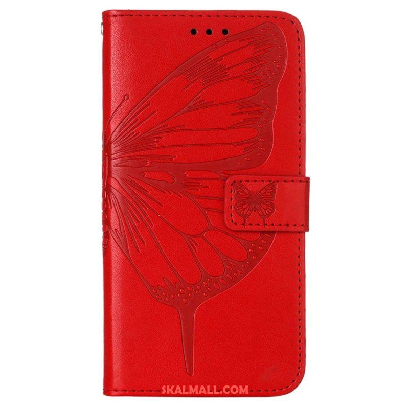 Fodral Xiaomi Redmi Note 11 Pro Plus 5G Butterfly Design Med Lanyard