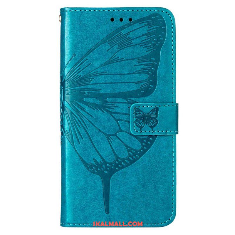 Fodral Xiaomi Redmi Note 11 Pro Plus 5G Butterfly Design Med Lanyard