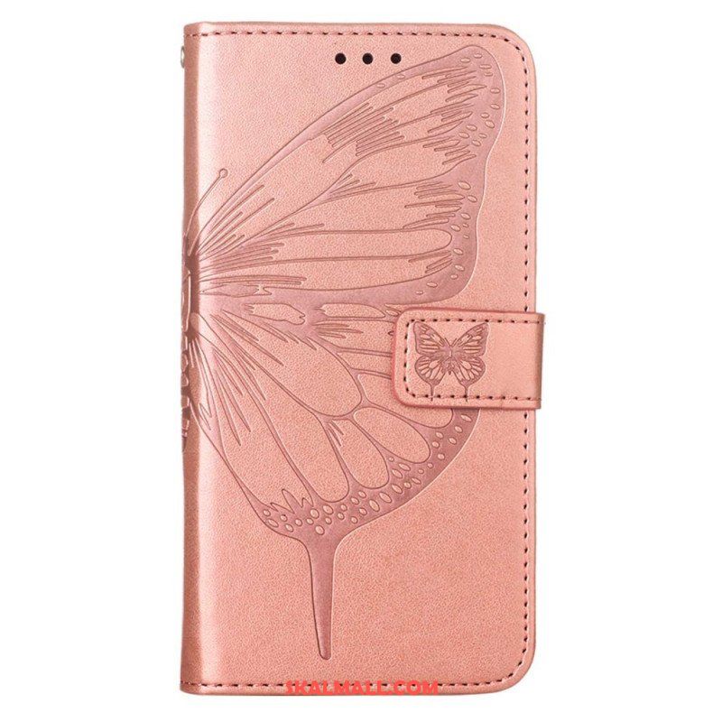 Fodral Xiaomi Redmi Note 11 Pro Plus 5G Butterfly Design Med Lanyard