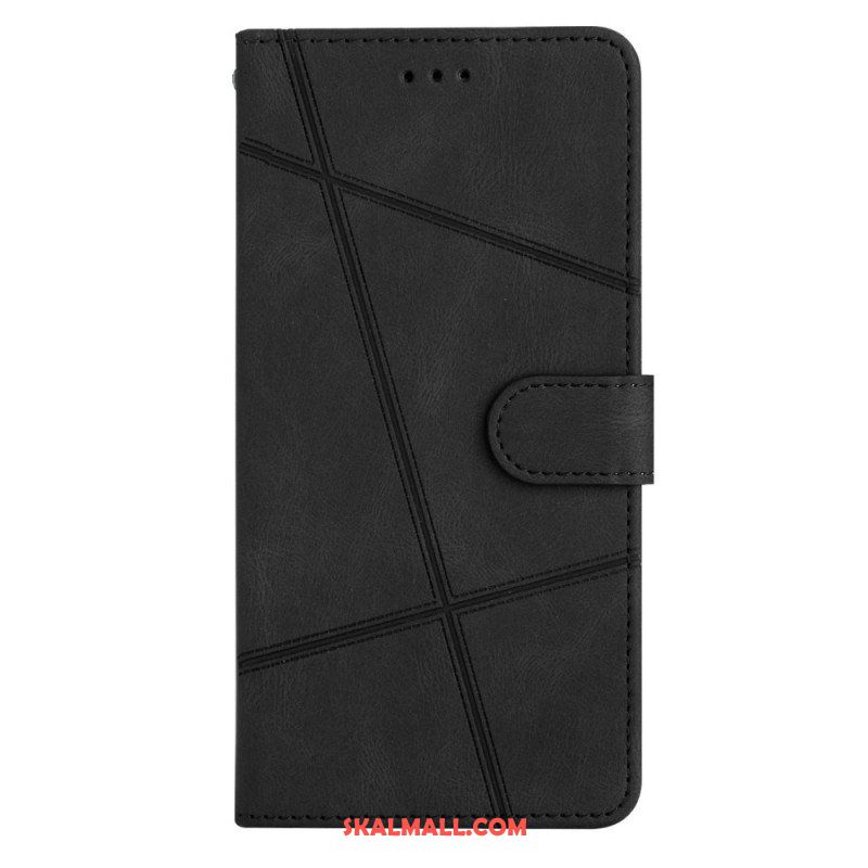 Fodral Xiaomi Redmi Note 12 4G Med Kedjar Strappy Geometrisk