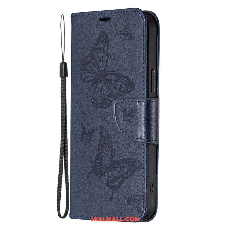 Fodral iPhone 13 Pro Med Kedjar Fjärilar Tryckt Strappy
