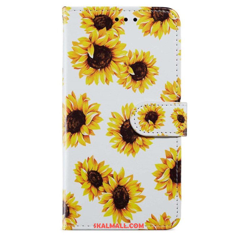 Fodral iPhone 15 Plus Med Kedjar Blommor Med Rem