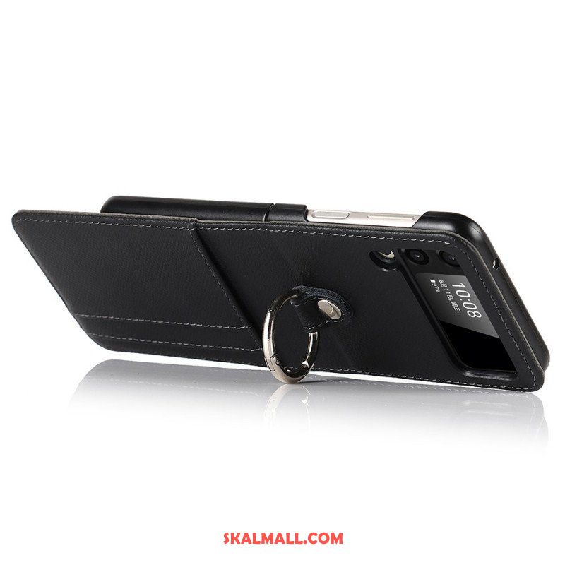 Folio-fodral Mobilskal Samsung Galaxy Z Flip 3 5G Läderfodral Multifunktionell