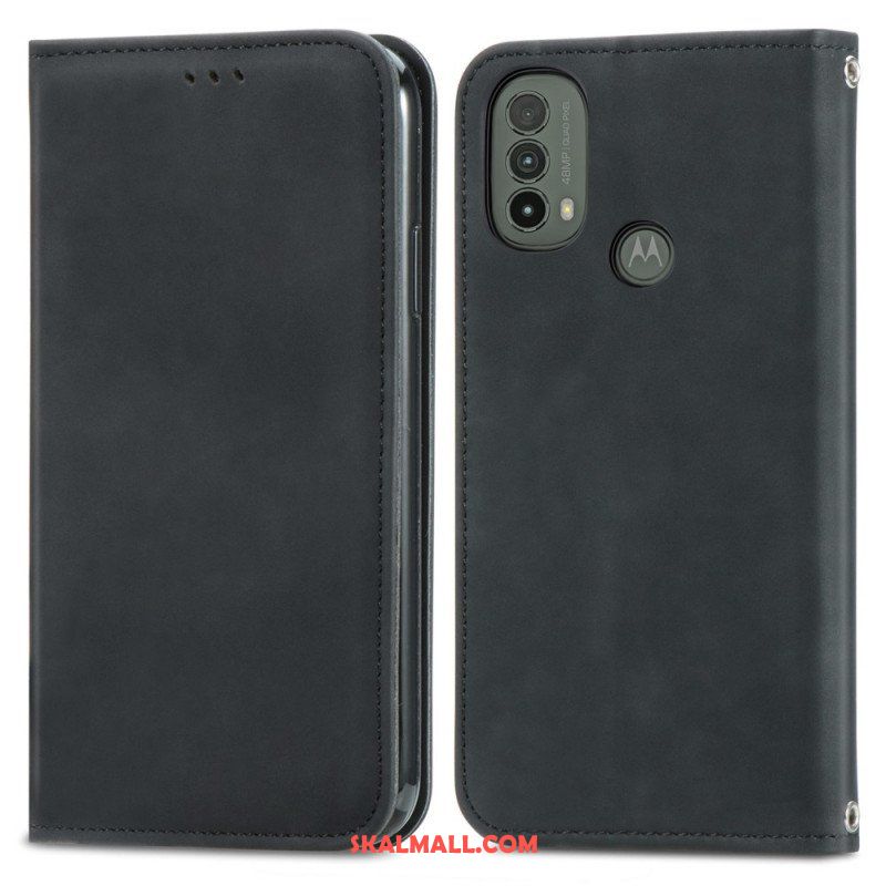 Folio-fodral Moto E40 / E30 / E20 Läderfodral Skin-touch Design