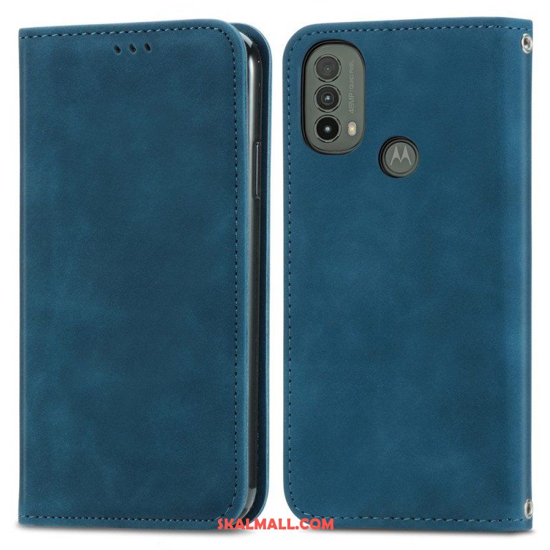 Folio-fodral Moto E40 / E30 / E20 Läderfodral Skin-touch Design