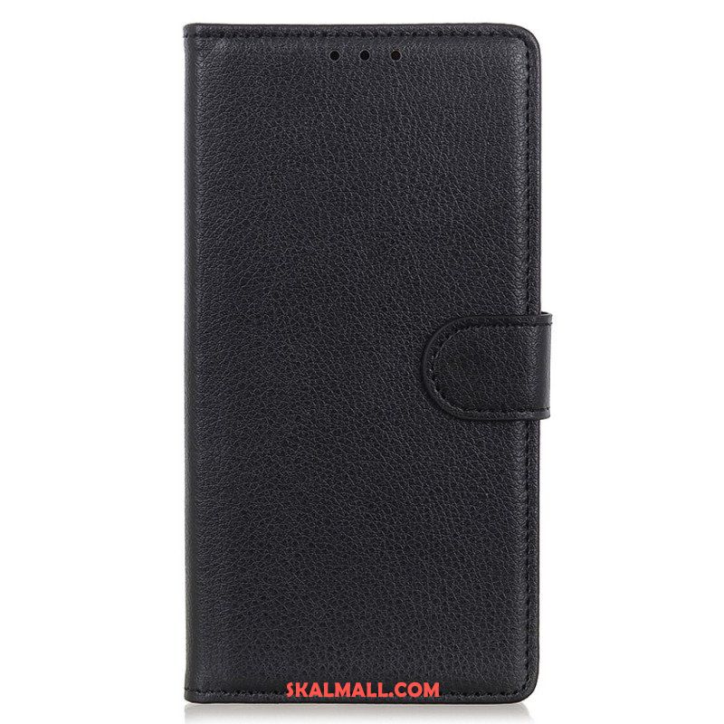 Folio-fodral Moto E40 / E30 / E20 Traditionellt Litchi