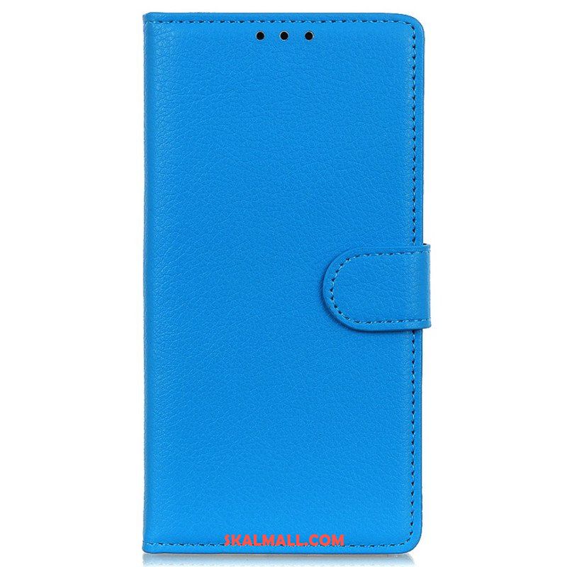 Folio-fodral Moto E40 / E30 / E20 Traditionellt Litchi