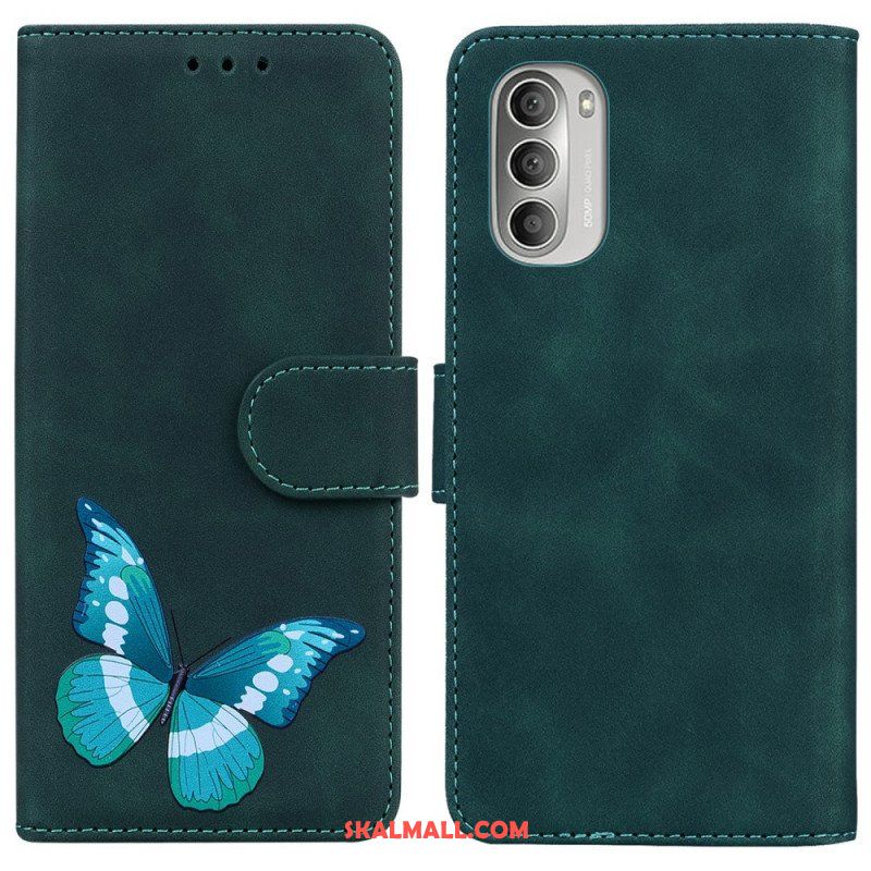 Folio-fodral Moto G51 5G Skin-touch Butterfly