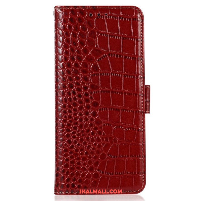 Folio-fodral Moto G73 5G Crocodile Style Rfid