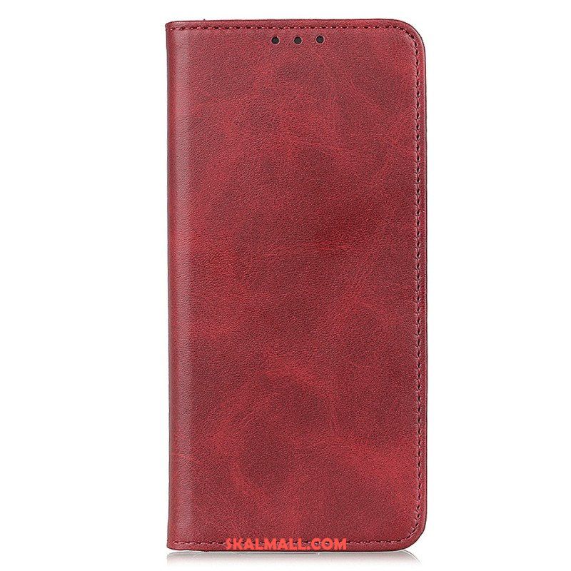 Folio-fodral Moto G73 5G Läderfodral Elegance Split Läder