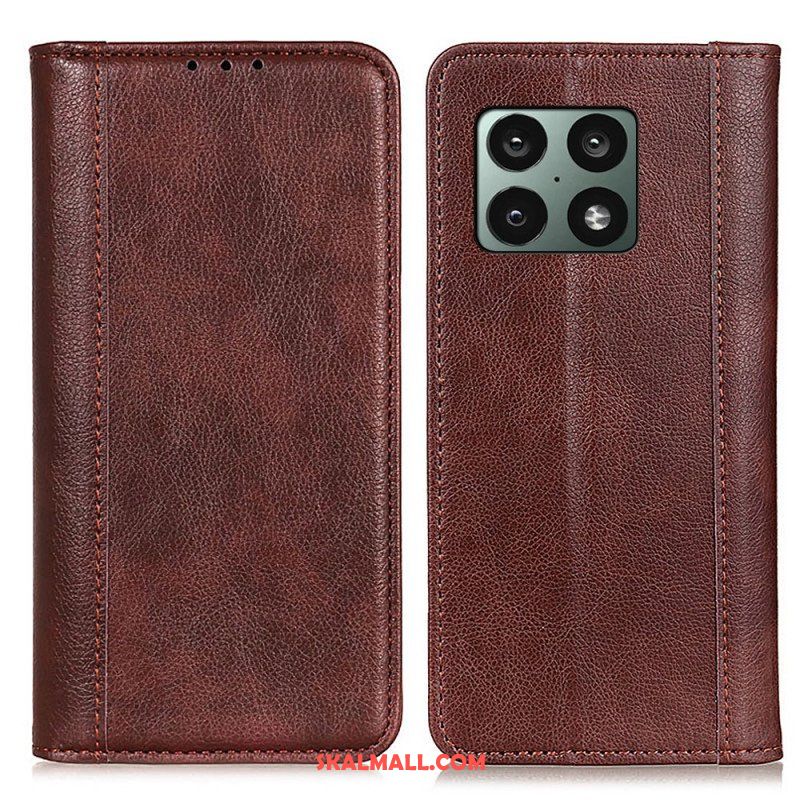 Folio-fodral OnePlus 10 Pro 5G Läderfodral Litchi Läder Färgad Version