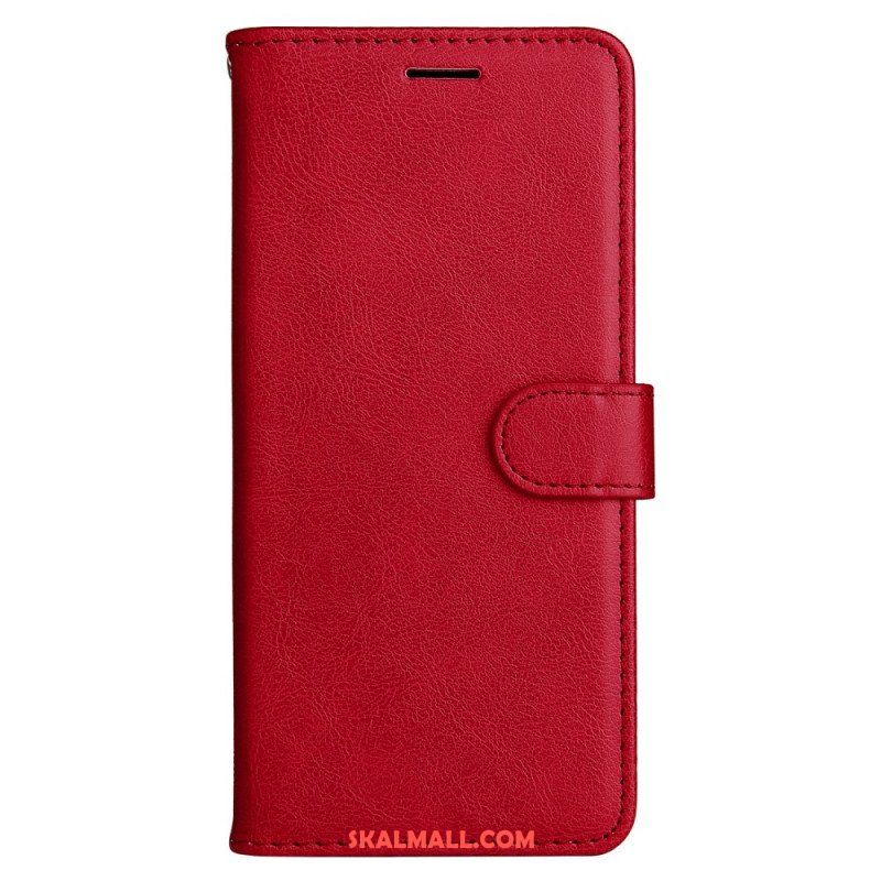 Folio-fodral OnePlus 10 Pro 5G Med Kedjar Strappy Plain Leather Style