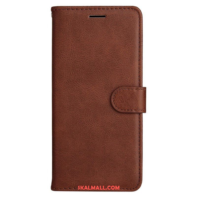 Folio-fodral OnePlus 10 Pro 5G Med Kedjar Strappy Plain Leather Style